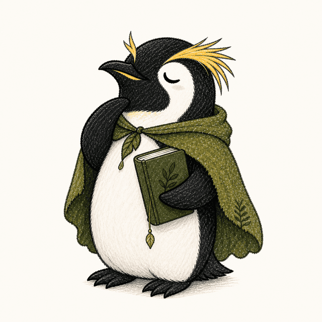 The Fiordland Dreamer penguin illustration