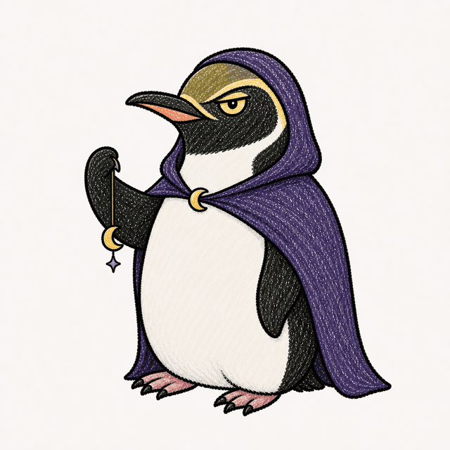 The Yellow-eyed Oracle penguin illustration